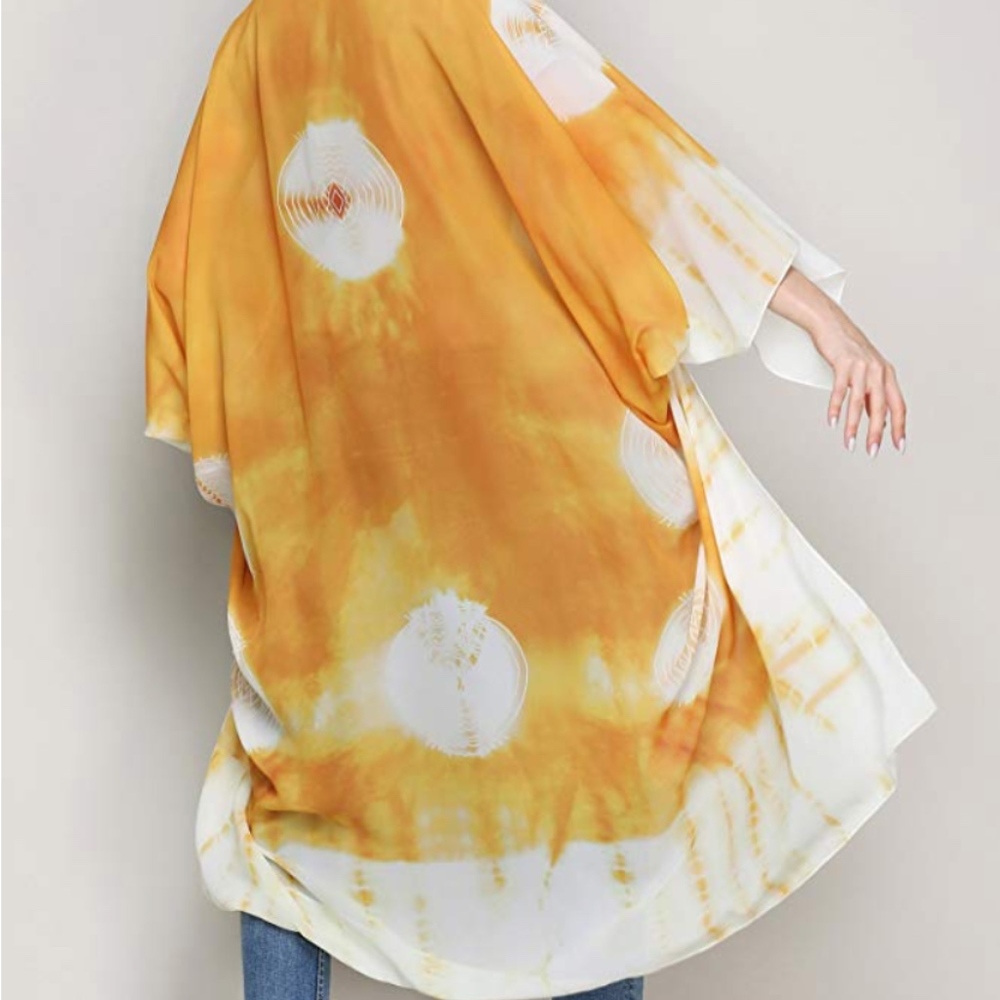 Sheer gold boho kimono